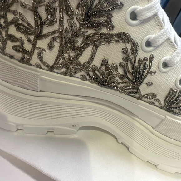 Alexander McQueen high top embroidered sneakers - Picture 4 of 6